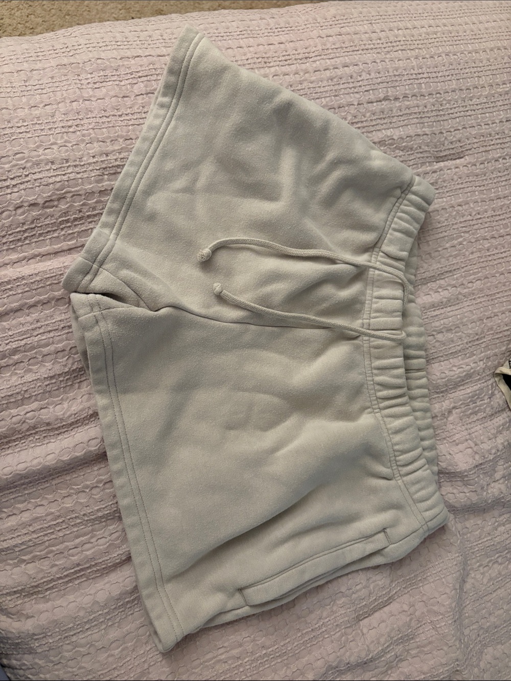 SKIMS Light Beige Fleece Track Shorts